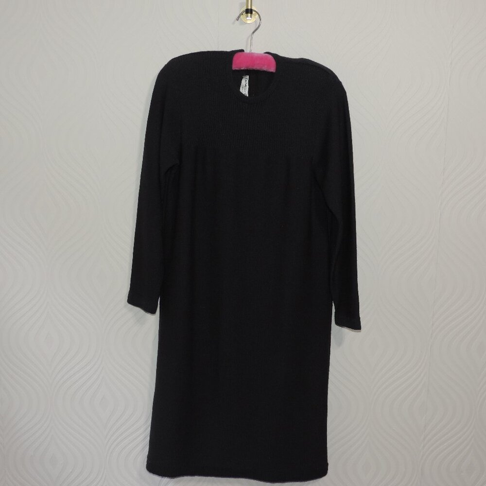 DANIELLE OLIVER NY Gray Santana Knit Classic Dress sz S/M Long Sleeve